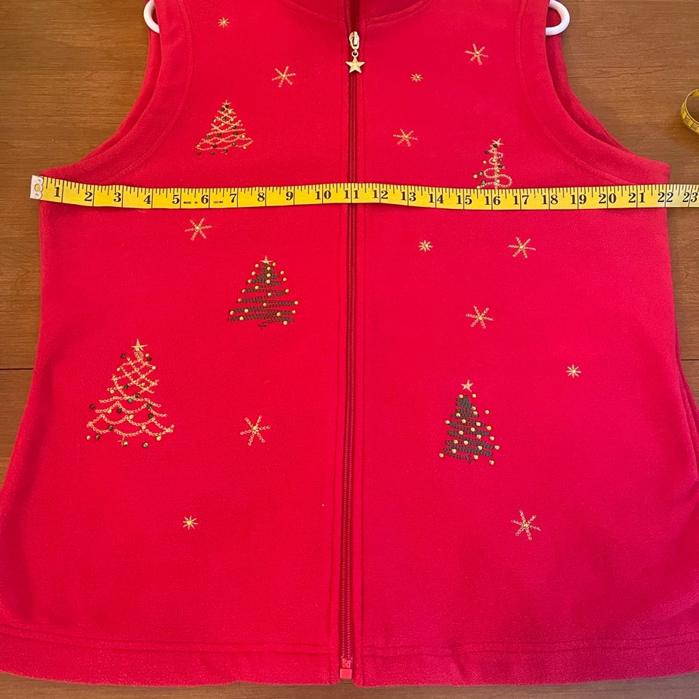 Drapers and Damons Fleece Christmas Vest Size L - Picture 4 of 6
